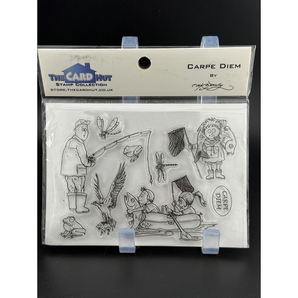 The Card Hut Carpe Diem Clear Stamp Set Mark Bardsley Fishing Outdoors Crafts